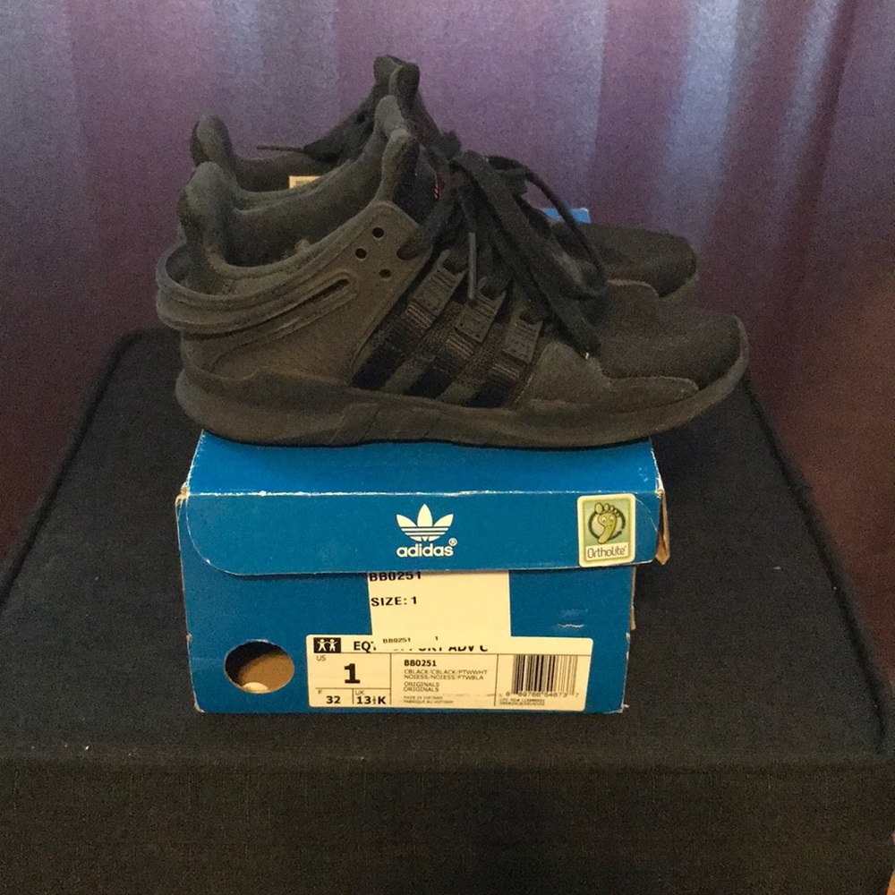Black boy’s adidas EQT size 1